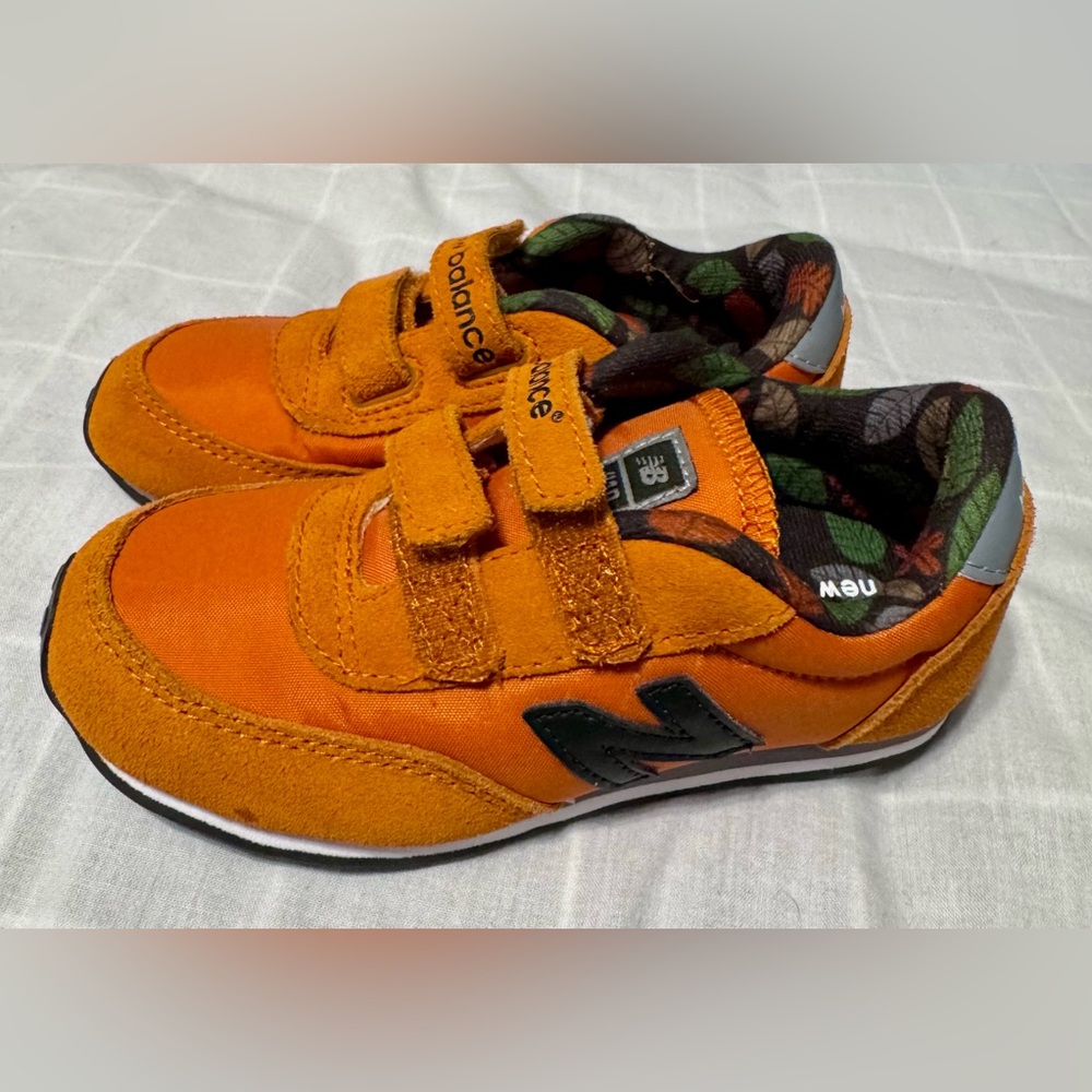 New Balance Kids' Orange and Black Sneakers
